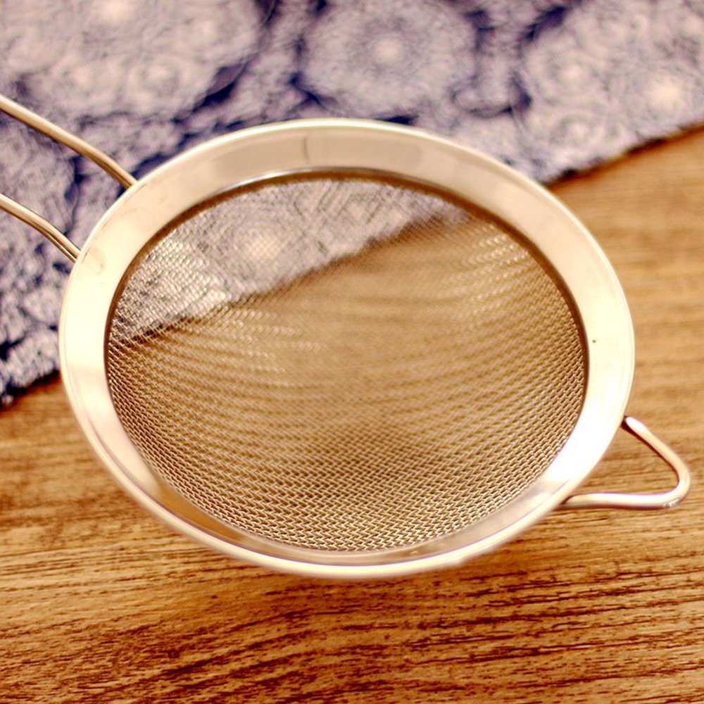 FashionMall Set of 2 Copper Fine Mesh Stainless Steel Mini Tea Strainer