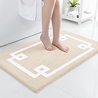 Vista 1 de HOMEIDEAS Alfombra de baño, suave y absorbente de agua, alfombra de microfibra de felpa esponjosa antideslizante para bañera y ducha