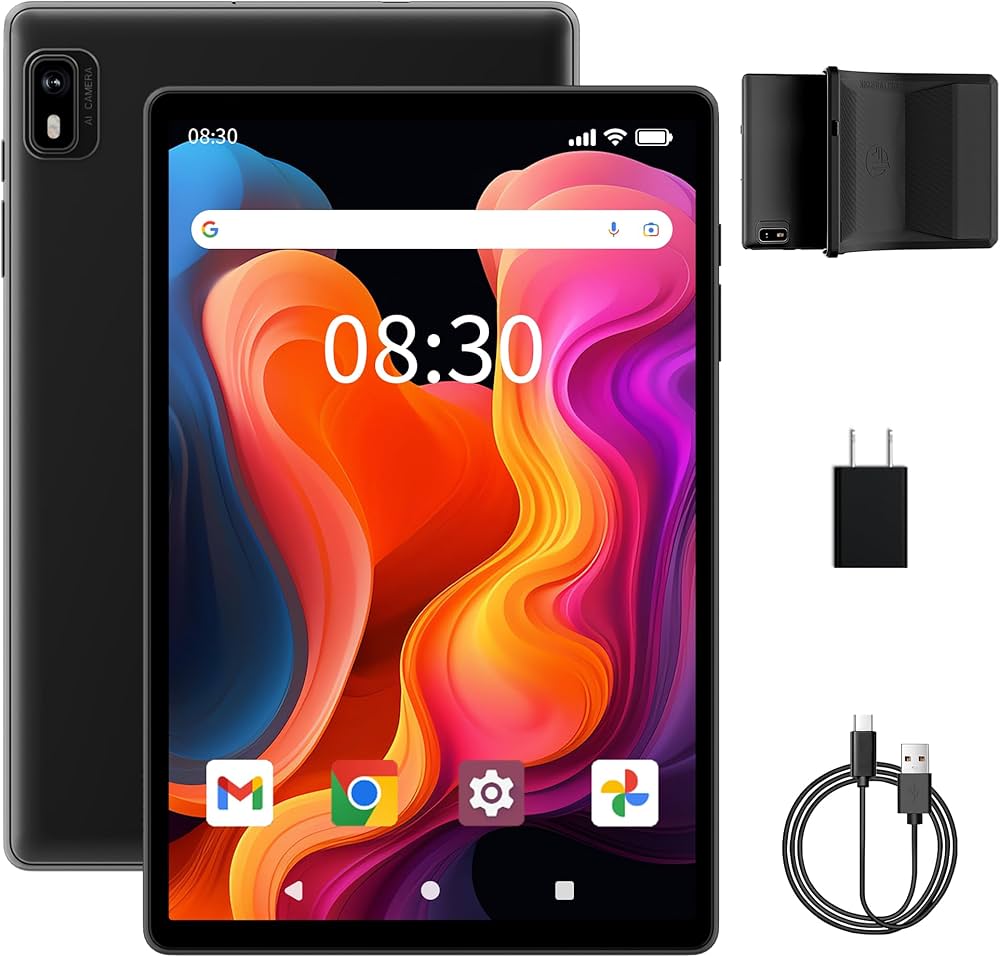 Tablet Android 13 de 10 polegadas com slot para cartão SIM