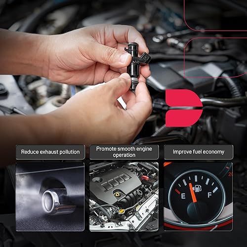 Miniatura 8 de BDFHYK Inyector de combustible 16600-EN200 compatible con 2007-2012 Nissan Cube NV200 Sentra Versa 1.8L 2.0L l4 Kit de repuesto FBY2850 FJ1056