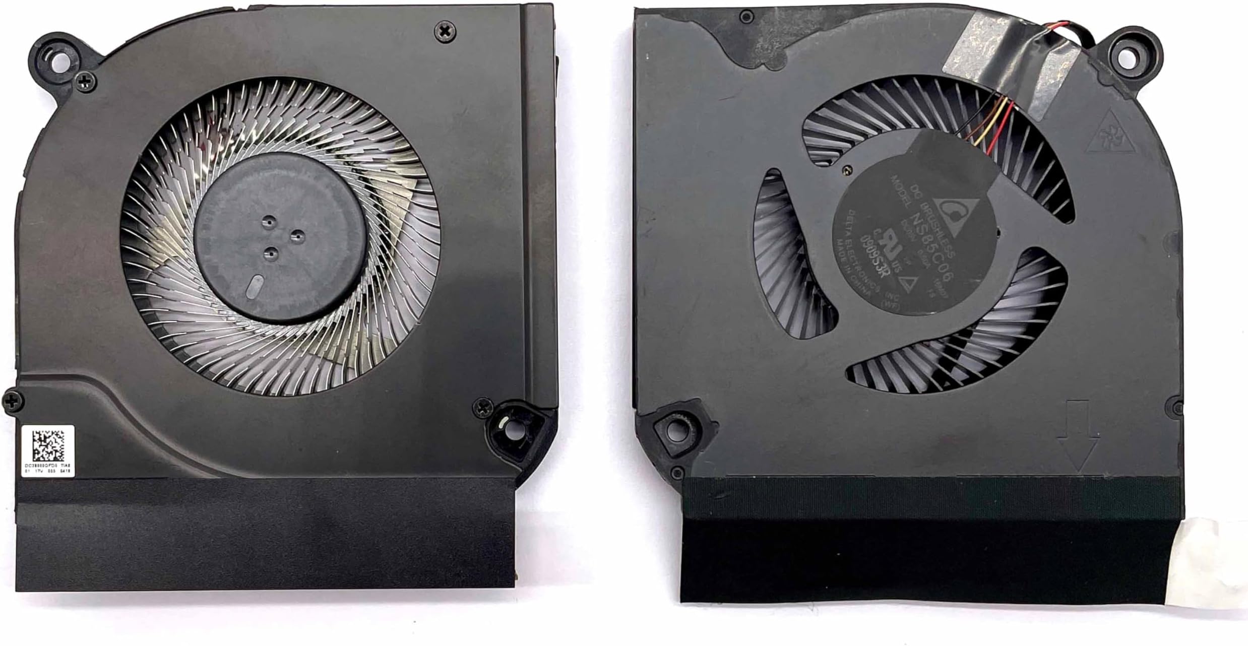 BestParts New CPU+GPU Metal Blade Cooling Fan Replacement for ACER Predator Helios 300 (PH315-52),P/N: 23.Q5MN4.001, 23.Q5MN4.002 (GPU Fan-All-Metal AeroBlade 3D, CPU Fan-ABS)