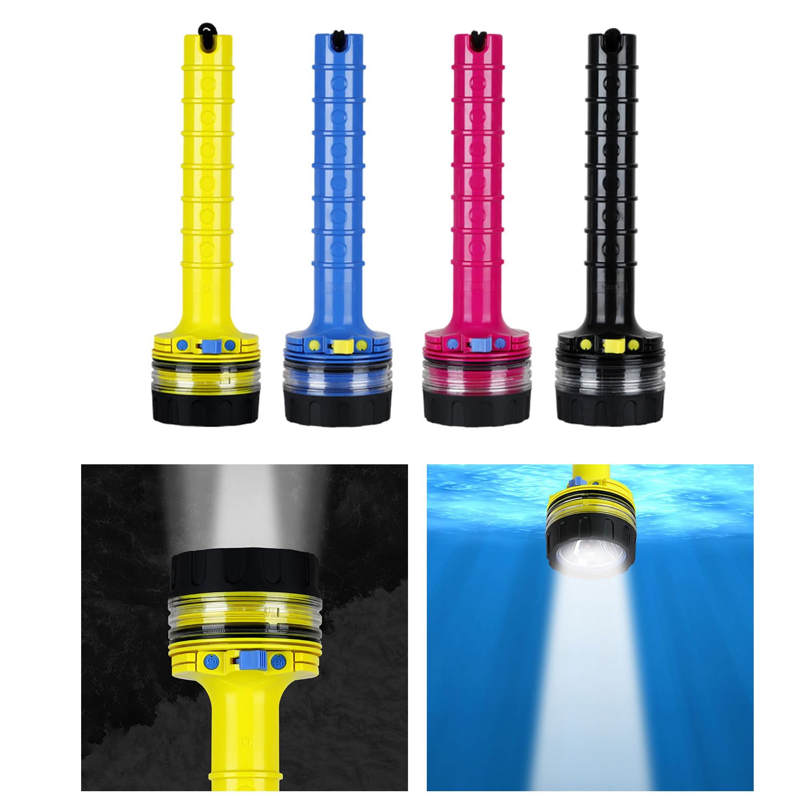 Laikoutd IPX8 Watertight Light for Submarines Sea Snorkeling Underwaters Scubas Diving Light Flashlight Diving Torch