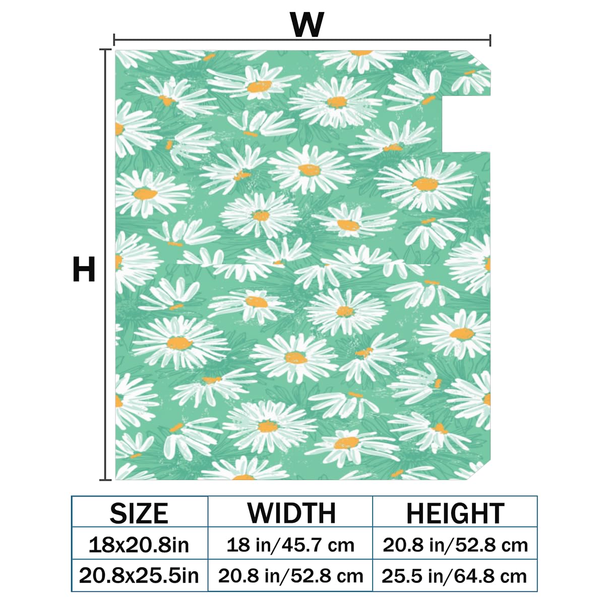 Waterproof Mailbox Cover - Purple Flower Daisy Oil Painting Design, Magnetic, 21x18 Inches