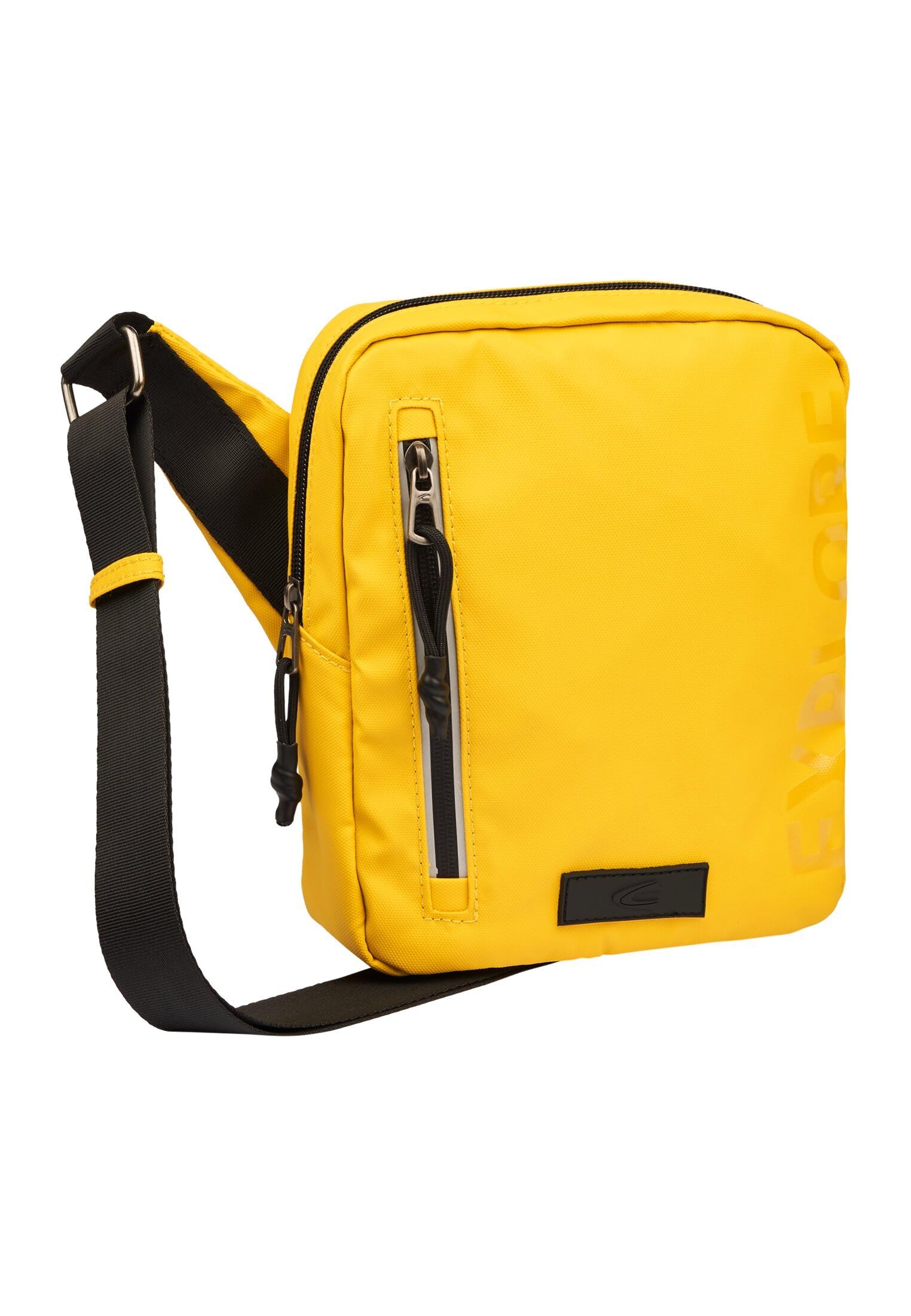 camel active Men's Shoulder Bag with Reflective Zips, Yellow, Menswear-S, yellow, S