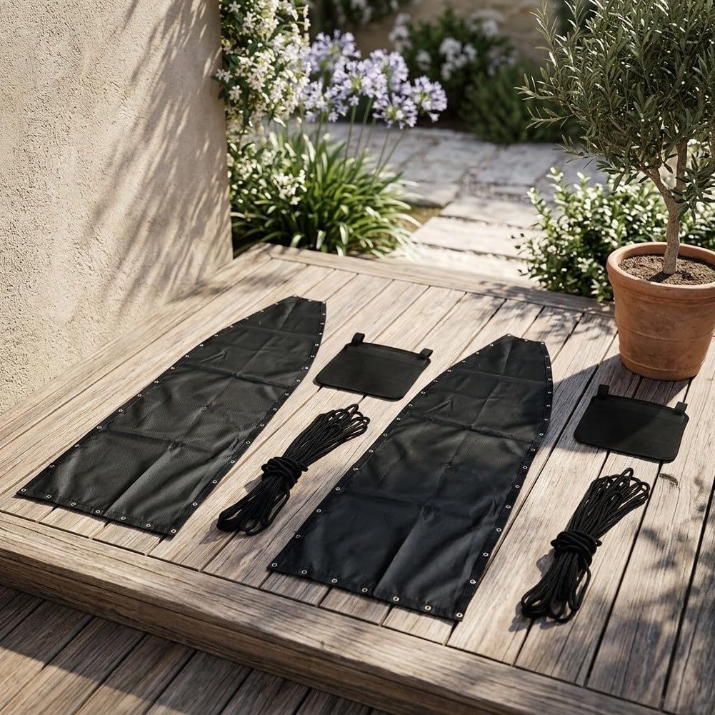 Schwarzer Ersatzbezug für Hängesessel für textilene 64x197cm(2pcs with pockets)