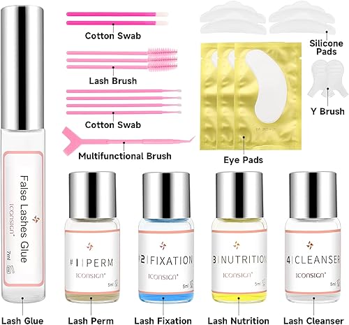 Miniatura 2 de Kit de levantamiento de pestañas, kit de permanente de pestañas, juego de extensiones de pestañas rizadoras profesionales, versión mejorada con