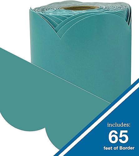 Miniatura 10 de Carson Dellosa - Cenefas para tablón de anuncios Crecer juntos, 165 cm, verde jade, rollo de cenefas festoneadas, decoraciones de pizarrón,