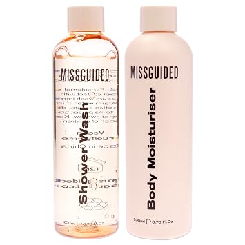 MISSGUIDED So Fresh So Clean Set for Women - 2 Pc 6.76oz Shawer Wash, 6.76oz Body Moisturizer
