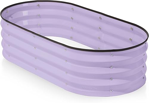 Camas de jardín elevadas galvanizadas al aire libre 4 x 2 × 1 pie jardineras elevadas para jardinería, verduras, flores, caja de jardín de metal