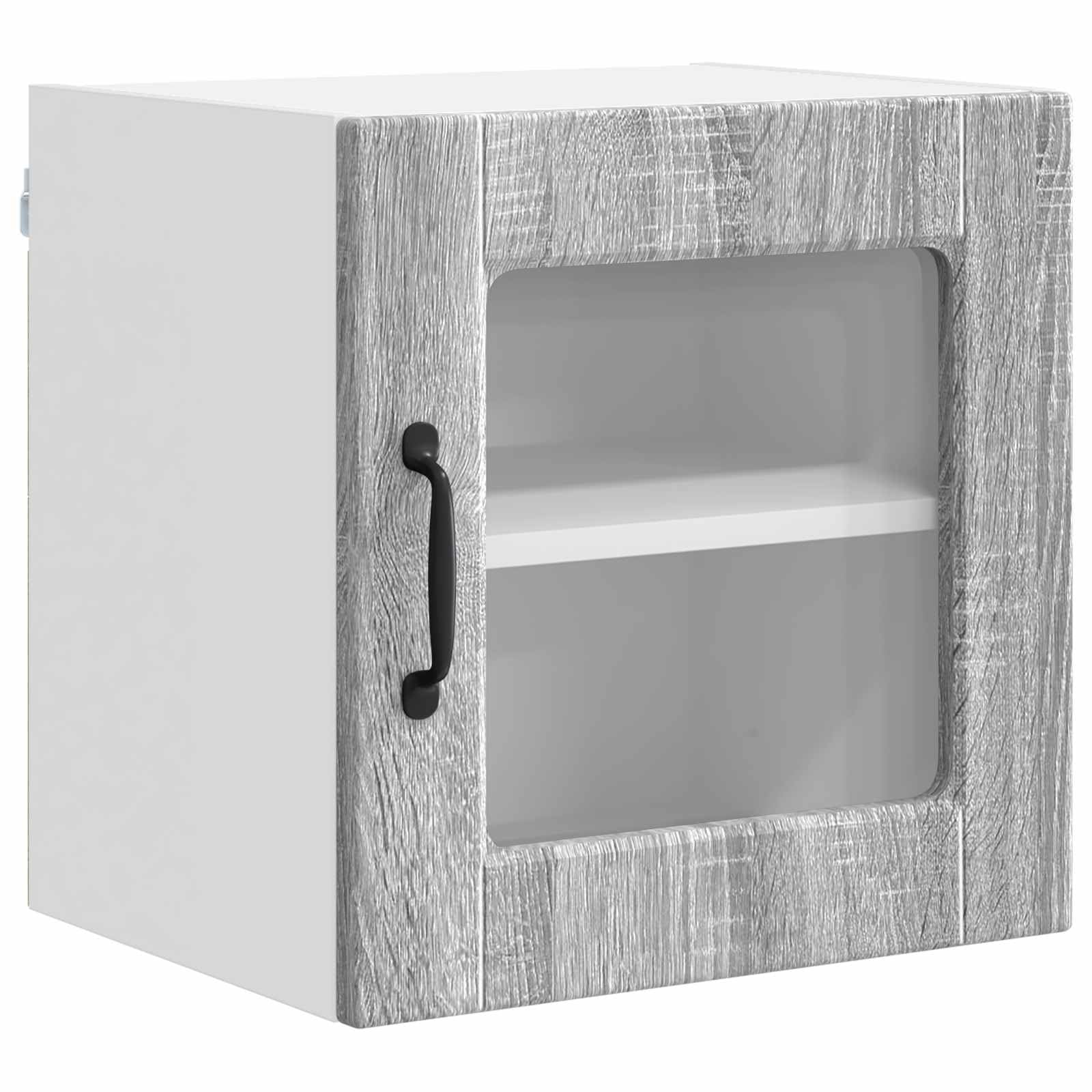 Grauer Küchenschrank Sonoma 40 x 31 x 40 cm aus Holzwerkstoff mit viel Küchenstauraum und praktischem Küchenzubehör für eine Moderne Einrichtung