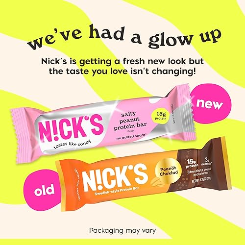 Miniatura 4 de Nick's Protein Bars - Paquete variado de barras de chocolate con alto contenido de proteínas, bajas en calorías, bajas en carbohidratos, bocadillos