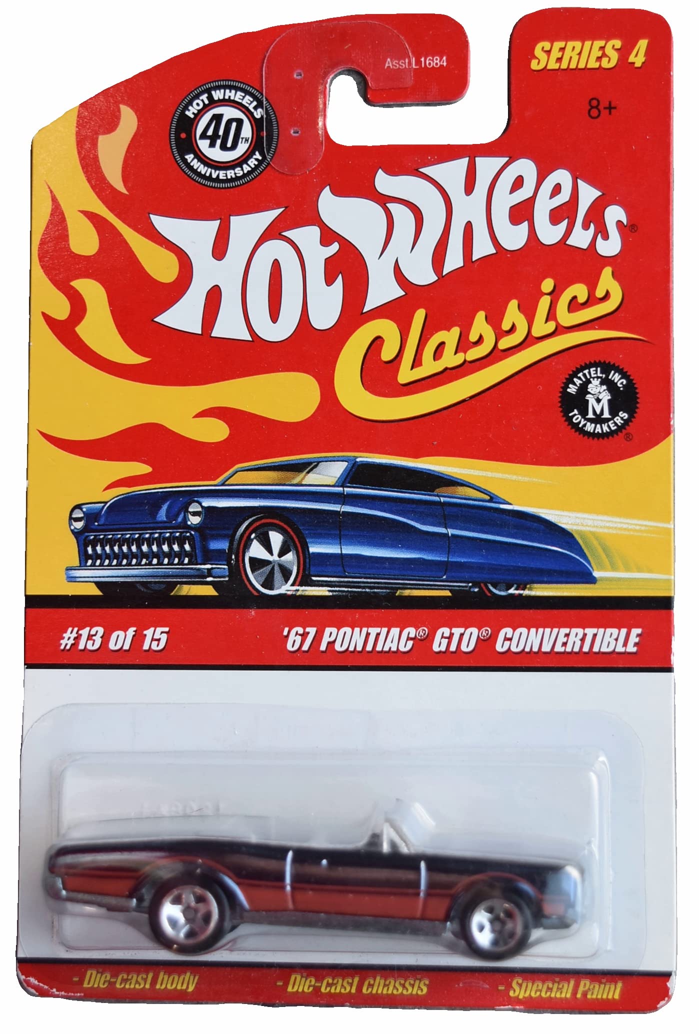 ミニカー Hot Wheels Classics 1967 PONTIAC GTO Amazon.com: 1967 PONTIAC GTO (ORANGE) 2005 Hot Wheels