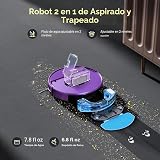 iMartine Robot Aspiradora y Trapeador Combo, Fuerte Succión, Caja de Polvo 2 en 1 y Tanque de Agua, Funciona con Alexa/Google Assistant, Largo Tiempo de Funcionamiento, Horario, Silencioso, Ideal para
