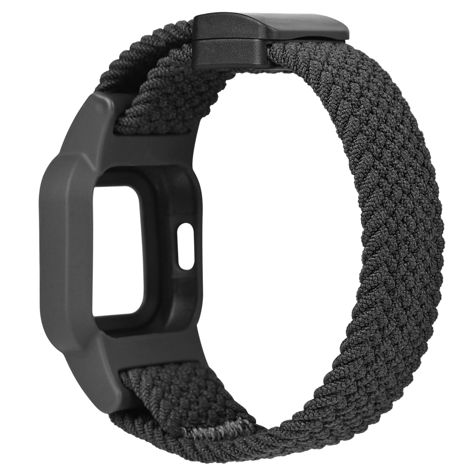 C2D JOY Bracelet en nylon tressé compatible avec Garmin Vivofit Jr. 3 bandes de montre de sport avec fermoir magnétique – Noir