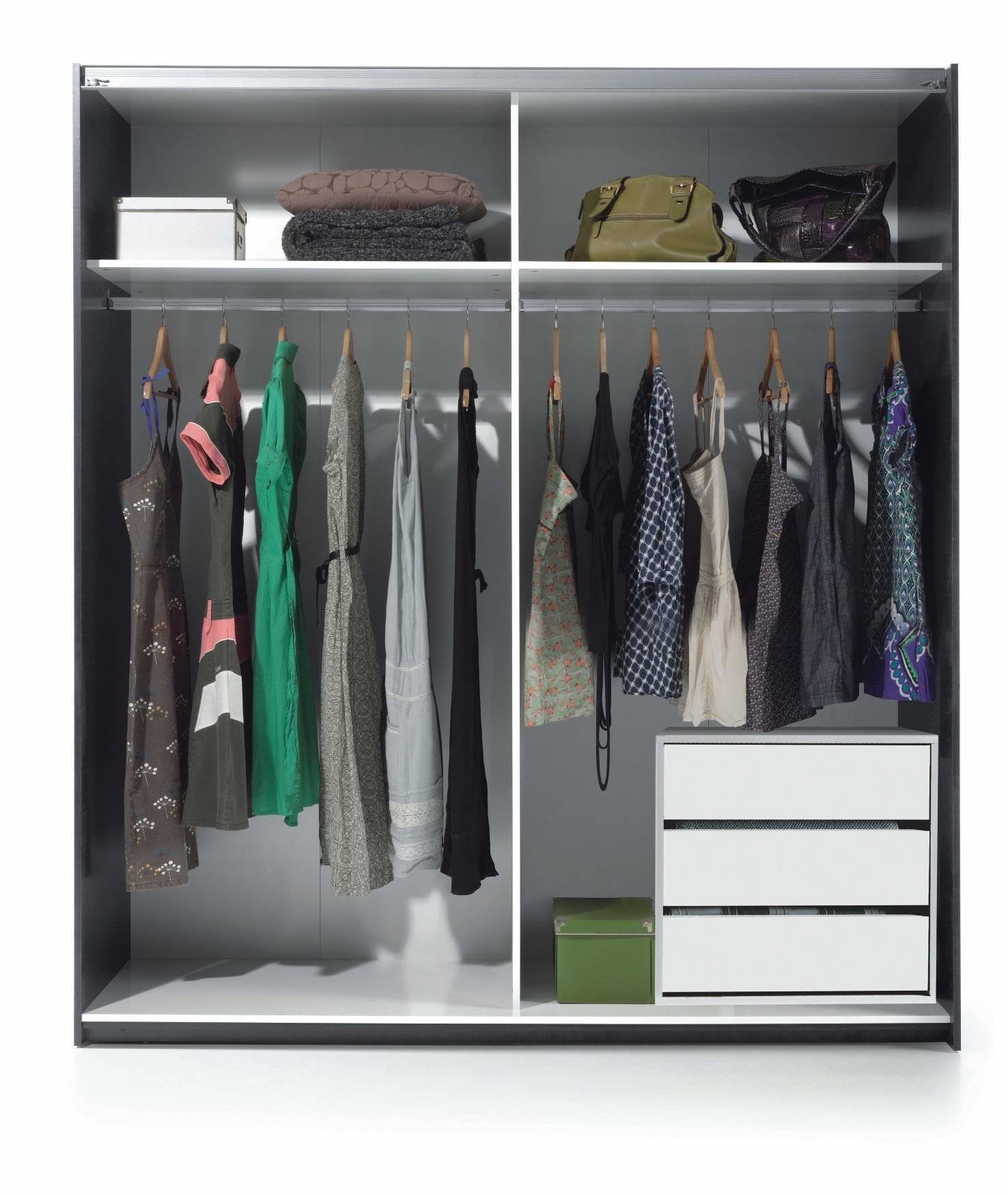 Dmora - Cassettiera Newport, Settimanale a 3 cassetti, Mobile Comò basso per interno armadio, Settimanale moderno, 60x44h57 cm, Bianco