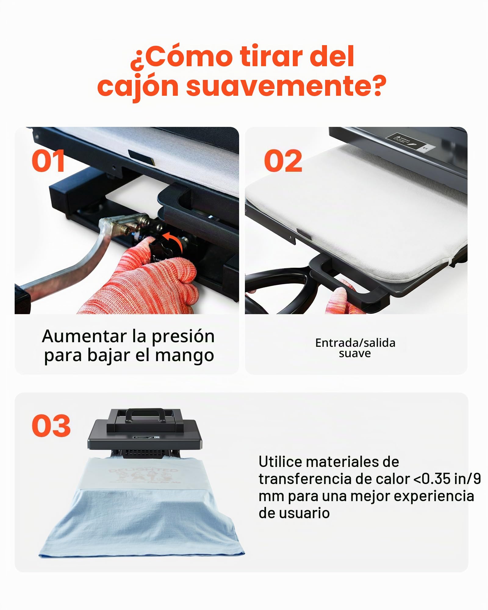 VEVOR Prensa Térmica de 38 x 38 cm, 5 en 1, Multifunción, Calentamiento Rápido y Uniforme, Prensa de Sublimación para Camisetas, Tazas, Gorras y Platos, Rango de Temperatura 100–210 ℃, negro