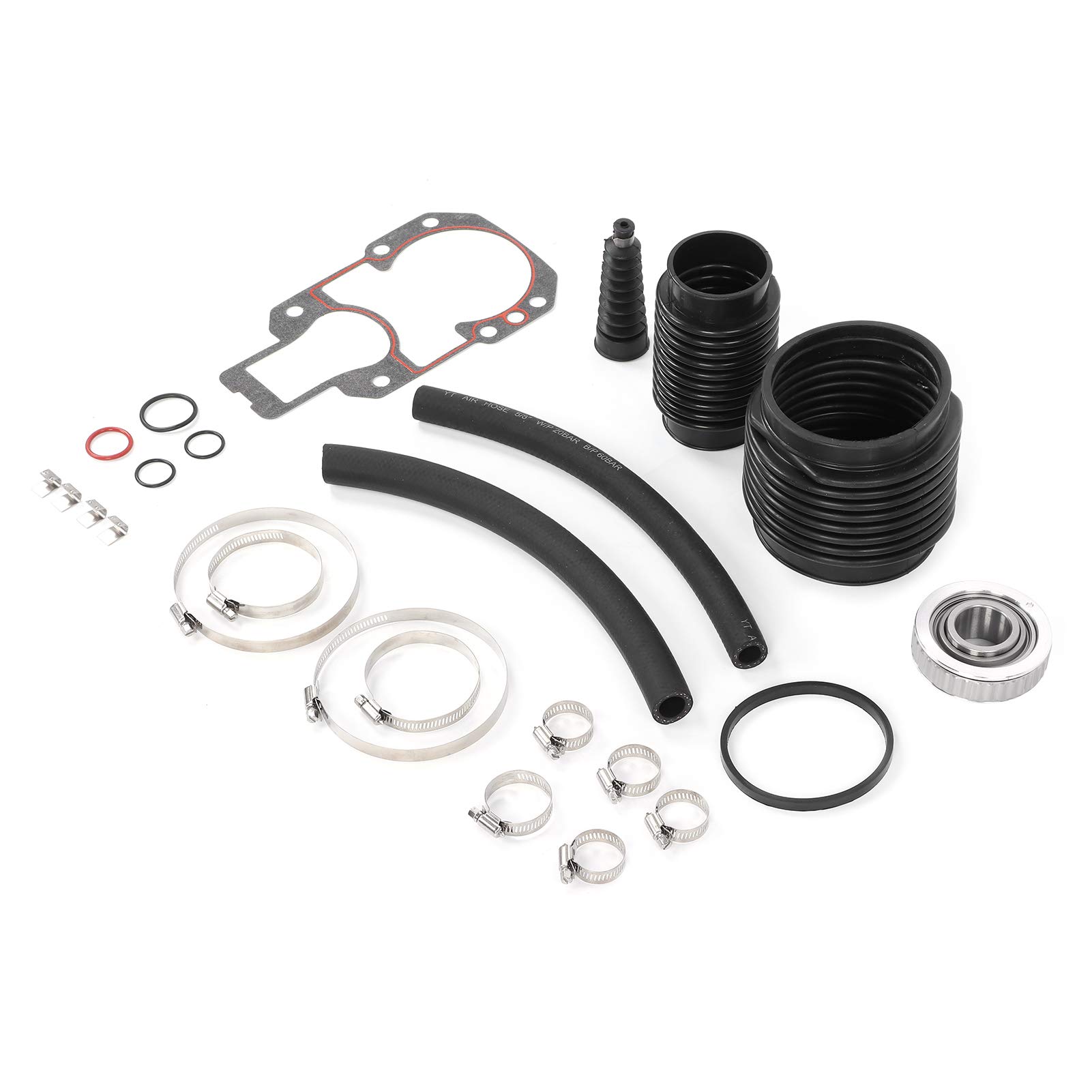 Kit di Riparazione per Poppa con Soffietto Fuoribordo per Mercruiser Alpha One Gen 1 1977-1990 - Acciaio Inossidabile e Gomma di Grado Marino con Installazione Semplice