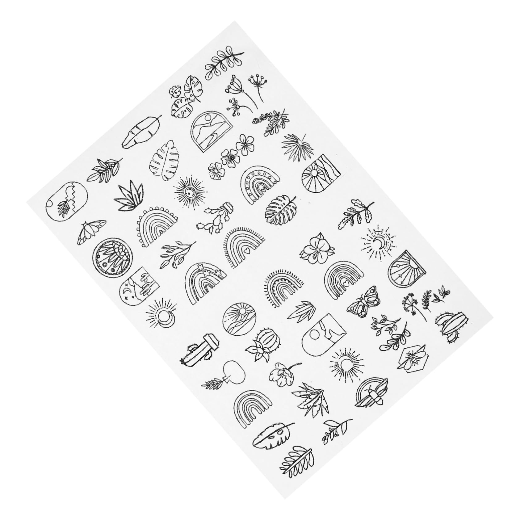 SHINEOFI 5 Blätter Handnäh Stabilisator Stich Kits Wasserlösliche Stickunterlage Reiß Nähzubehör Mini Klebestabilisator Für Maschinenstickerei Auflösbare Mikrotücher Netzpapier