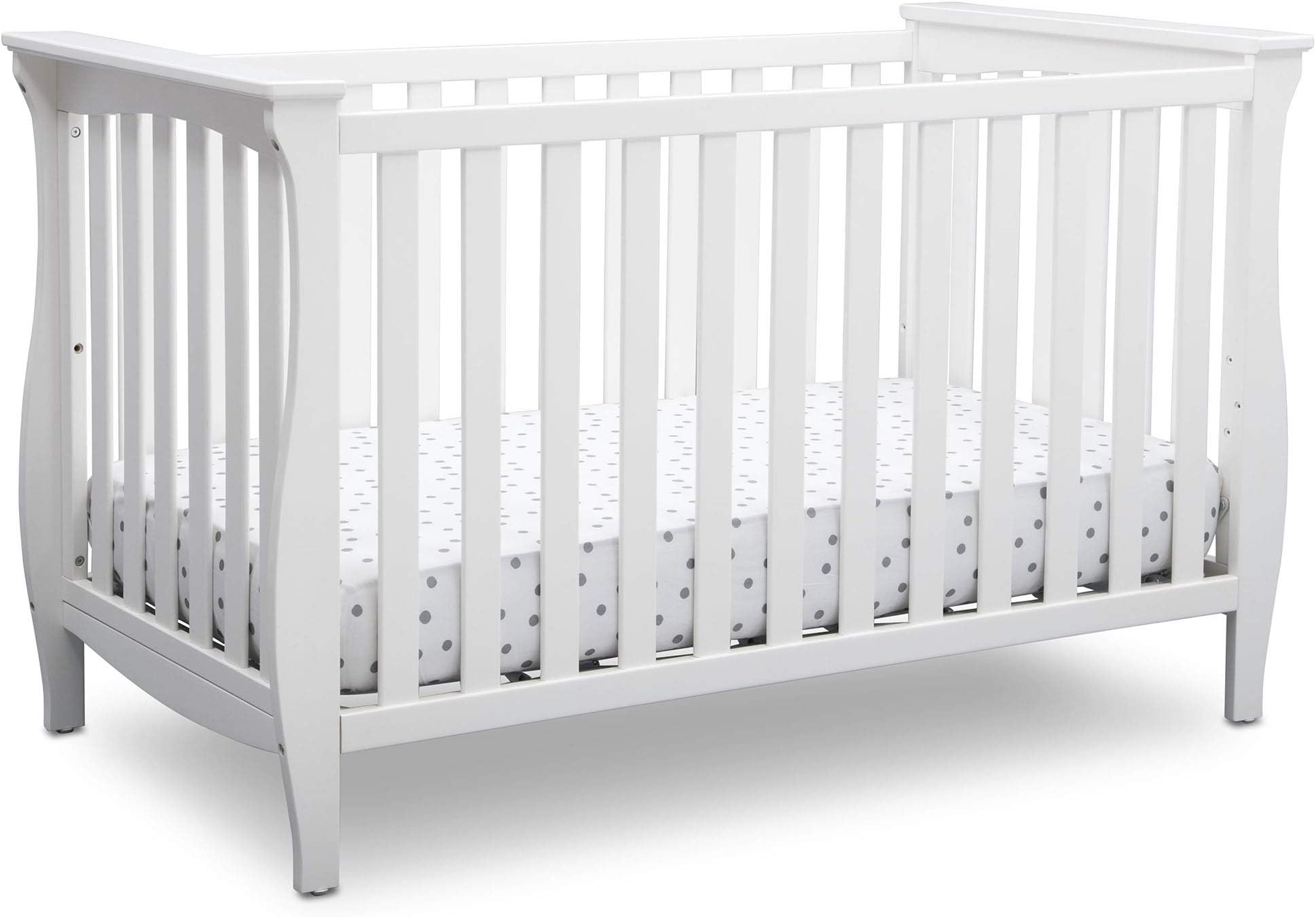 Delta Children Lancaster 3-in-1 Convertible Baby Crib, Greenguard Gold Certified, Bianca White