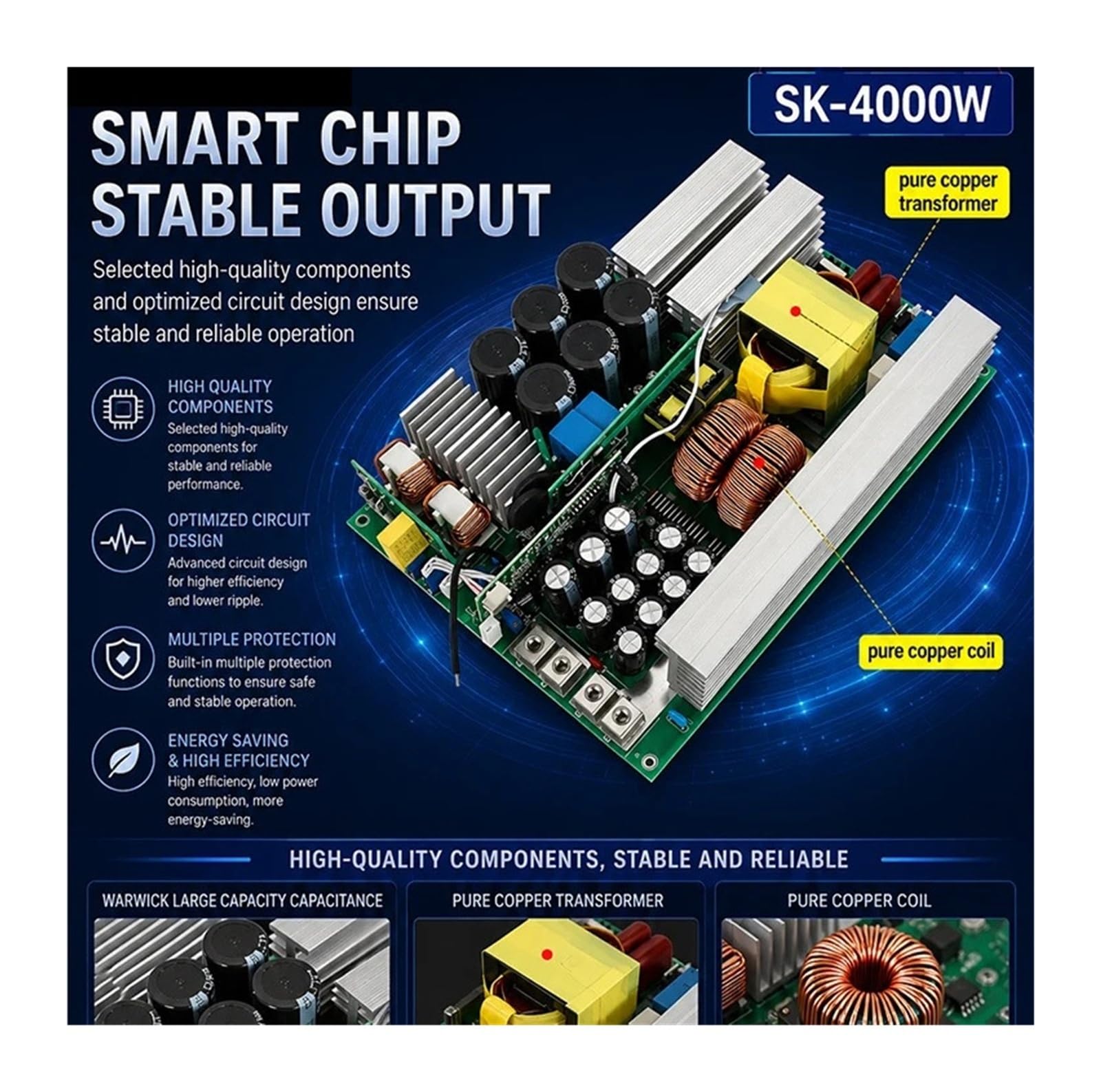 Alimentatore switching regolato da 4000 W AC DC CC CV
