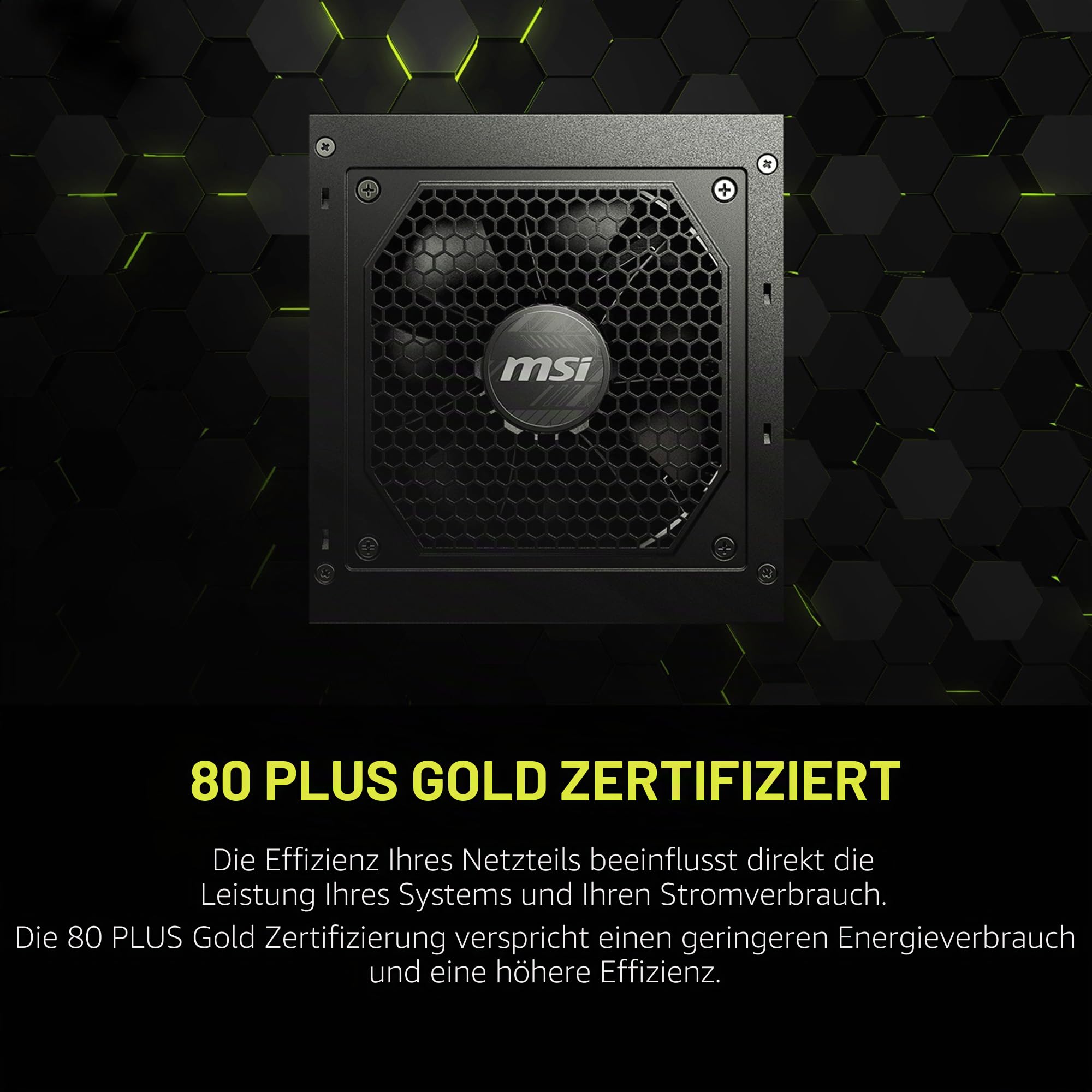 MSI MAG 750W Netzteil 80 Plus Gold – Natives 16-poliges Steckerdesign – vollständiges modulares Design – 7 Jahre Garantie – industrieller Schutz mit OVP, OCP, OPP, OTP, SCP, UVP [MAG A750GL PCIE5]