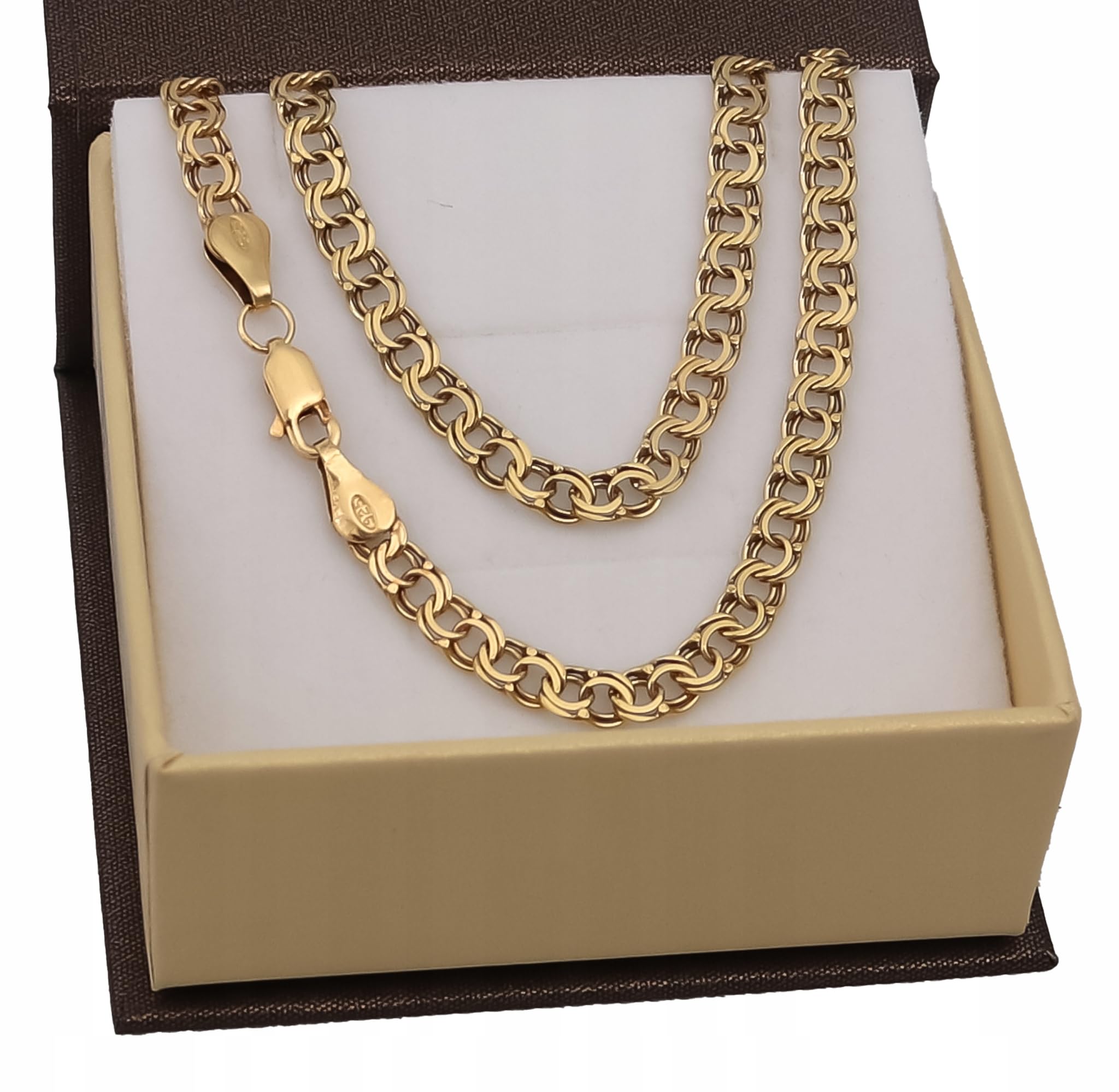 AMAR OPRAVA ketten für herren silber 925 mit gold 585, Kette herren massive königskette, herren schmuck, italienische Qualität, goldene kette herren