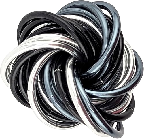 Miniatura 10 de Möbii Fidget Ball (MultiColor): Quiet Mobius ADHD Anxiety Stim Stress Relief Toy Tool for Home Travel Office or Desk (Small, Full, Pink Blue Silver)