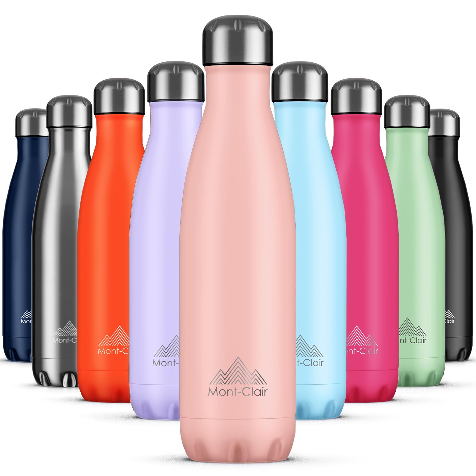 Mont-Clair Stainless Steel Water Bottle, Vacuum Insulated - BPA Free, 12h Hot & 24h Cold Drinks, Metal Water Bottle 750ML Leakproof, Ideal for Adult, Kids, Running - Mellow Rose โ image 1