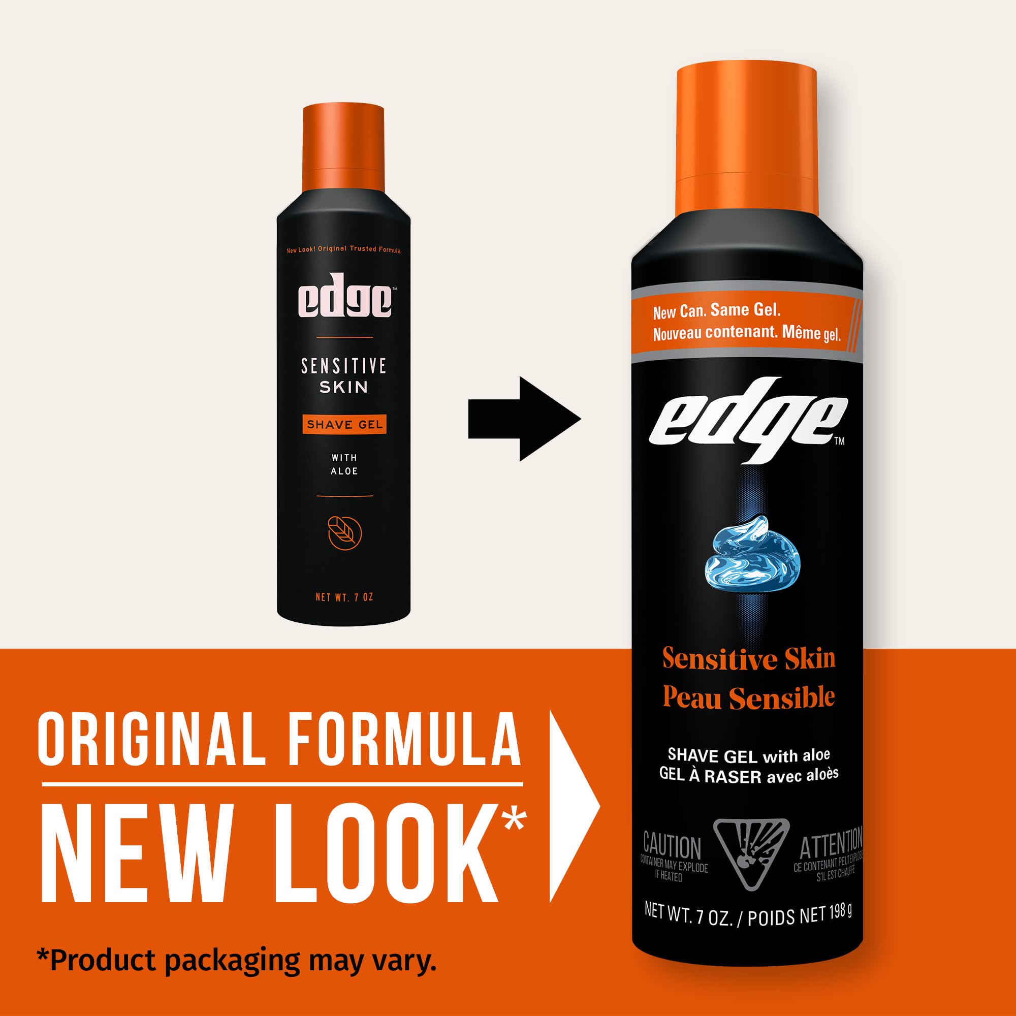 Edge Sensitive Skin gel da barba, 6 x 198g