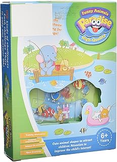 Generic Plastic Paradise Puzzle Games With 60 Challenge Cards And Six Puzzle Pieces For Unisex Children 6+ Ages - Multi Color