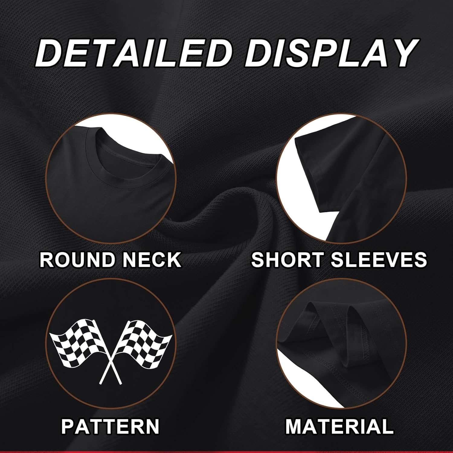 Checkered Flag Graphic Shirt for Women Racing Shirt Race Car Lover Shirts Race Day Casual Summer Tops Short Sleeve - Image 7