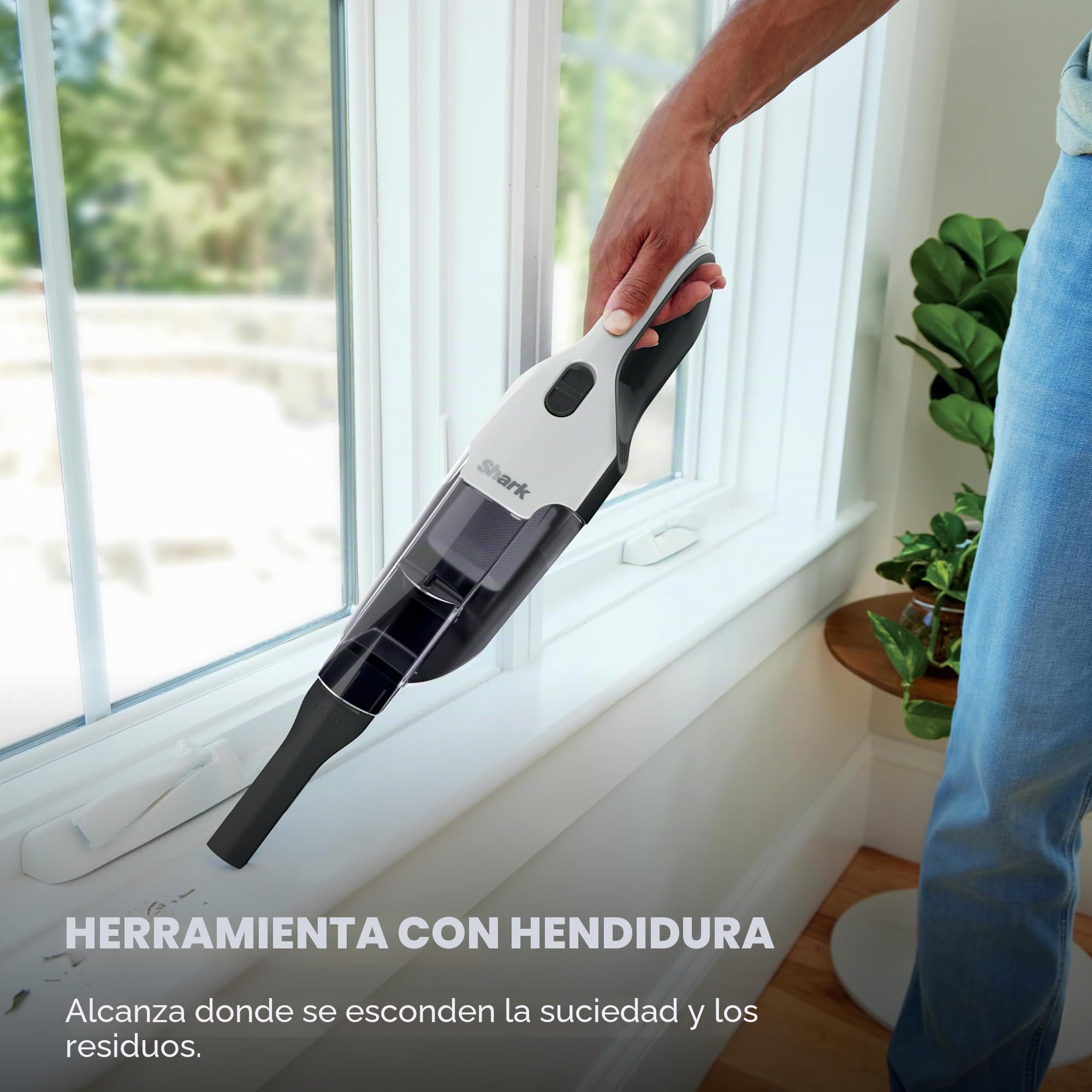Shark Cyclone - Aspiradora de mano PET con succión HyperVelocity, potente recogida de pelo de mascotas, ligera, taza de polvo XL, incluye herramienta de tapicería, herramienta para hendiduras de 8