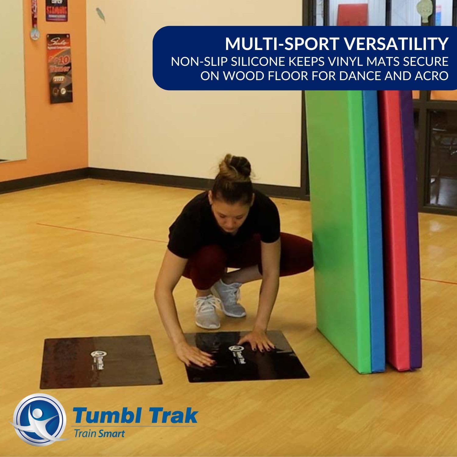 Tumbl Trak Non Slip Smart Mat Sheet – Anti-Slip Backing for Safe Exercise, Yoga, Gymnastics and Tumbling Mats