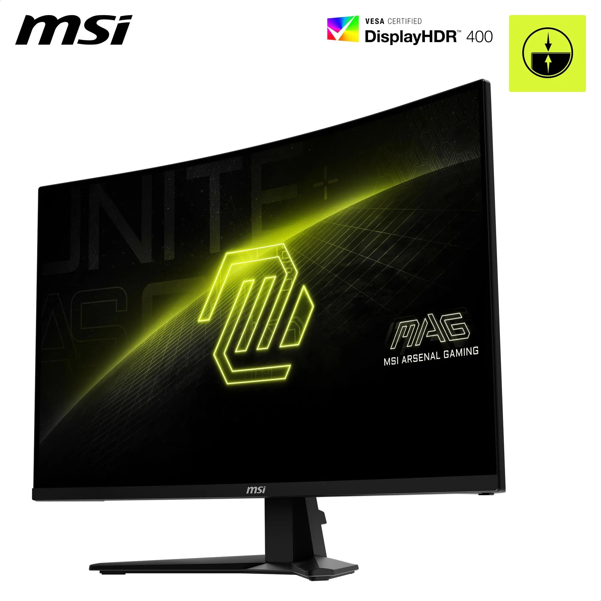 "Monitor da gioco curvo - MSI - 32"" - QHD - 180Hz - Pannello Rapid VA - 1 ms - MAG32CQ6F"