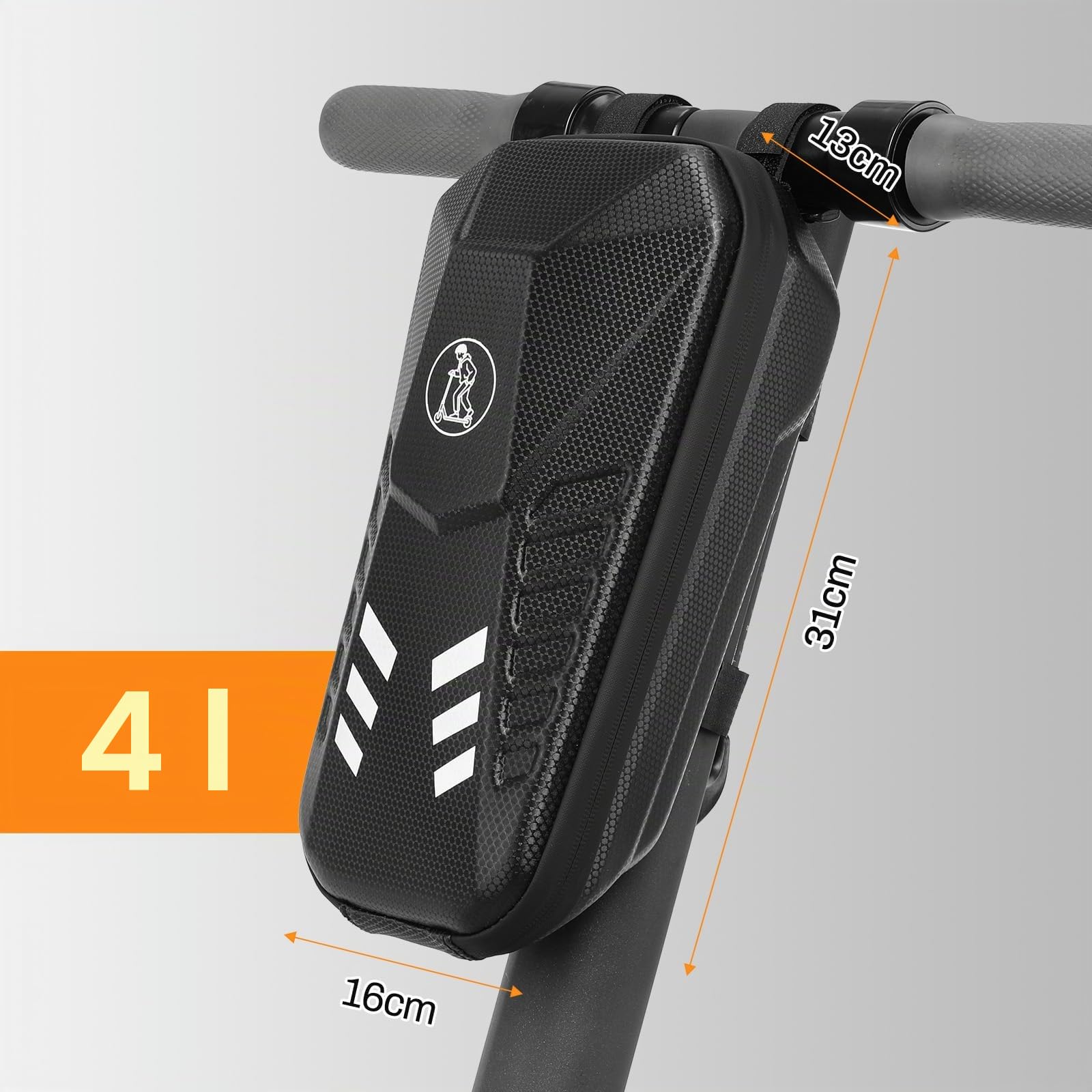 TLGREEN Sac de Scooter, 3L/4L Sac de Trottinette Électrique, Grande Capacité Sac de Rangement pour Scooter, Sacoche Guidon de Étanche EVA, pour Xiaomi Mijia M365 Pro Sedway Ninebot ES1/2/3/4