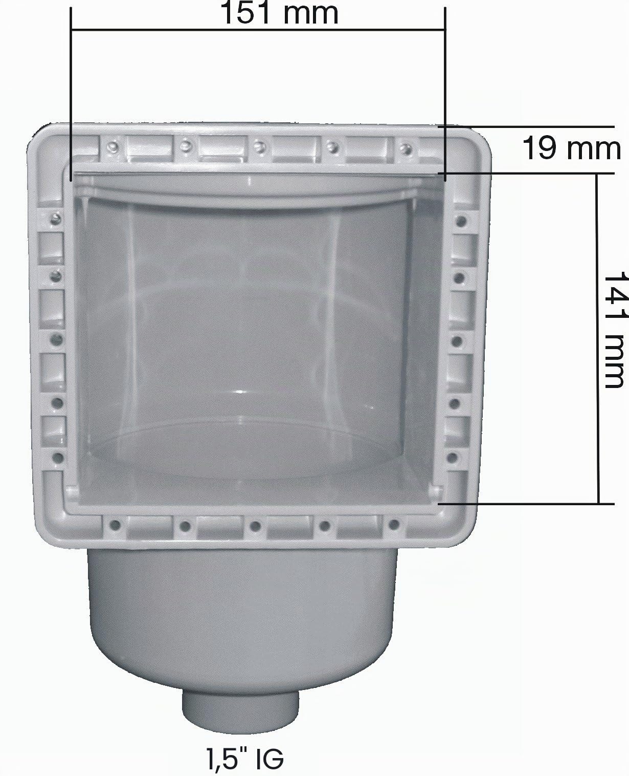 PD de 01878 Skimmer Superficie conectora, Color Blanco