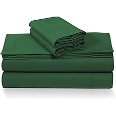 Tribeca Living King German Flannel Pillowcases, Set of 2, 200-GSM Heavyweight Cotton, Emerald Green
