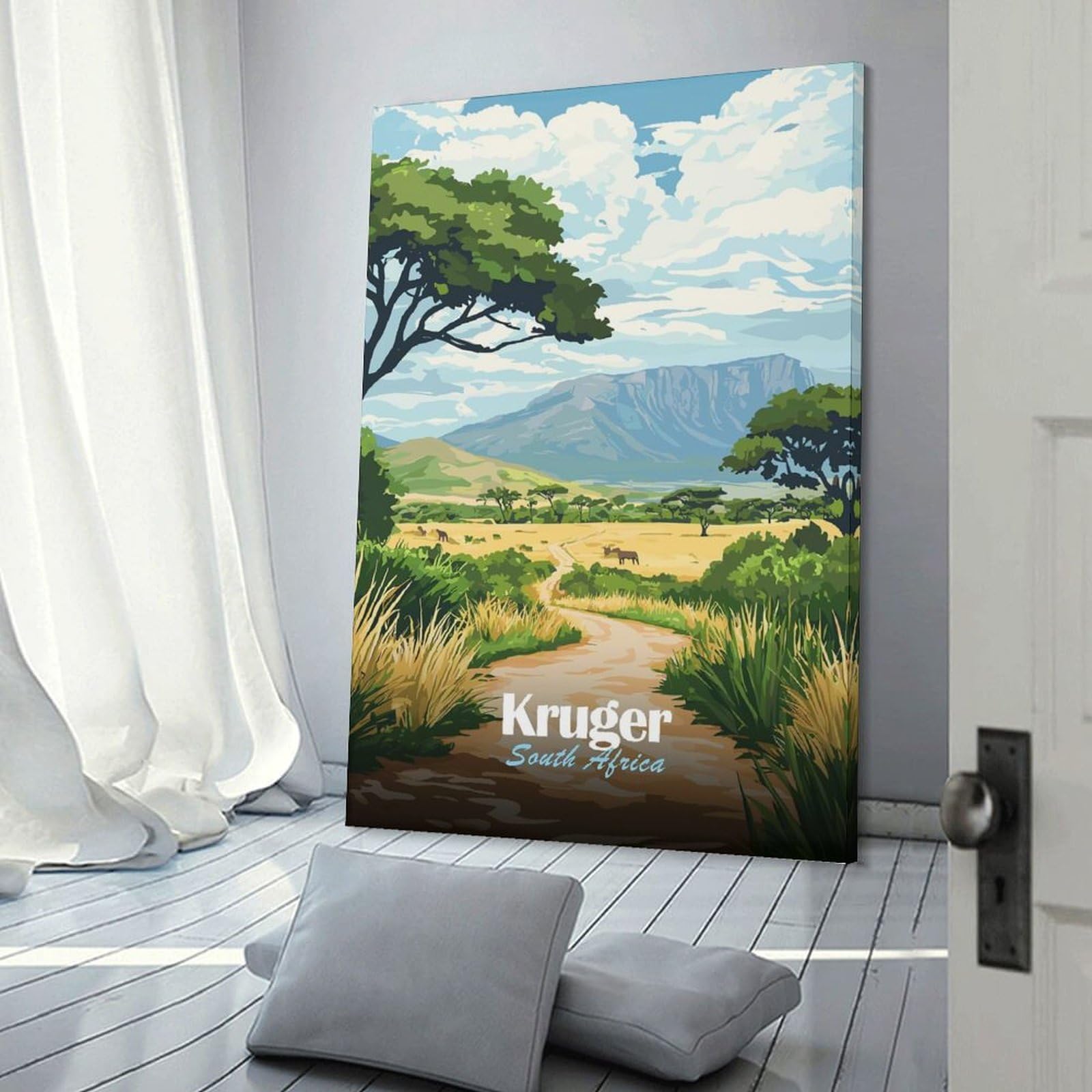 Junmoney Kruger National Park, South Africa(2) Wall Art Print, 20x30inch(50x75cm), for Wall Displays, Bedrooms Or Room Updates, A Versatile Canvas Print for Layering