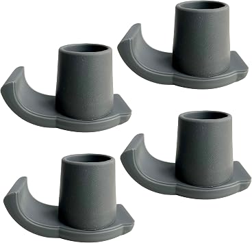 Walker Ski Glides, 4 Pack Universal Fit Walker Gliders, Heavy Duty Walker Feet Glides, Durable Walker Accessories Glide Caps Grey