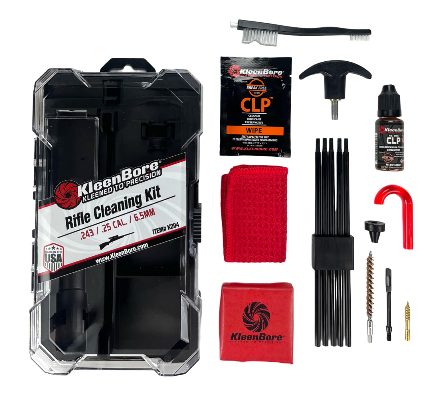 KleenBore Rifle Cleaning Kit 6mm / 6.5mm (K204)