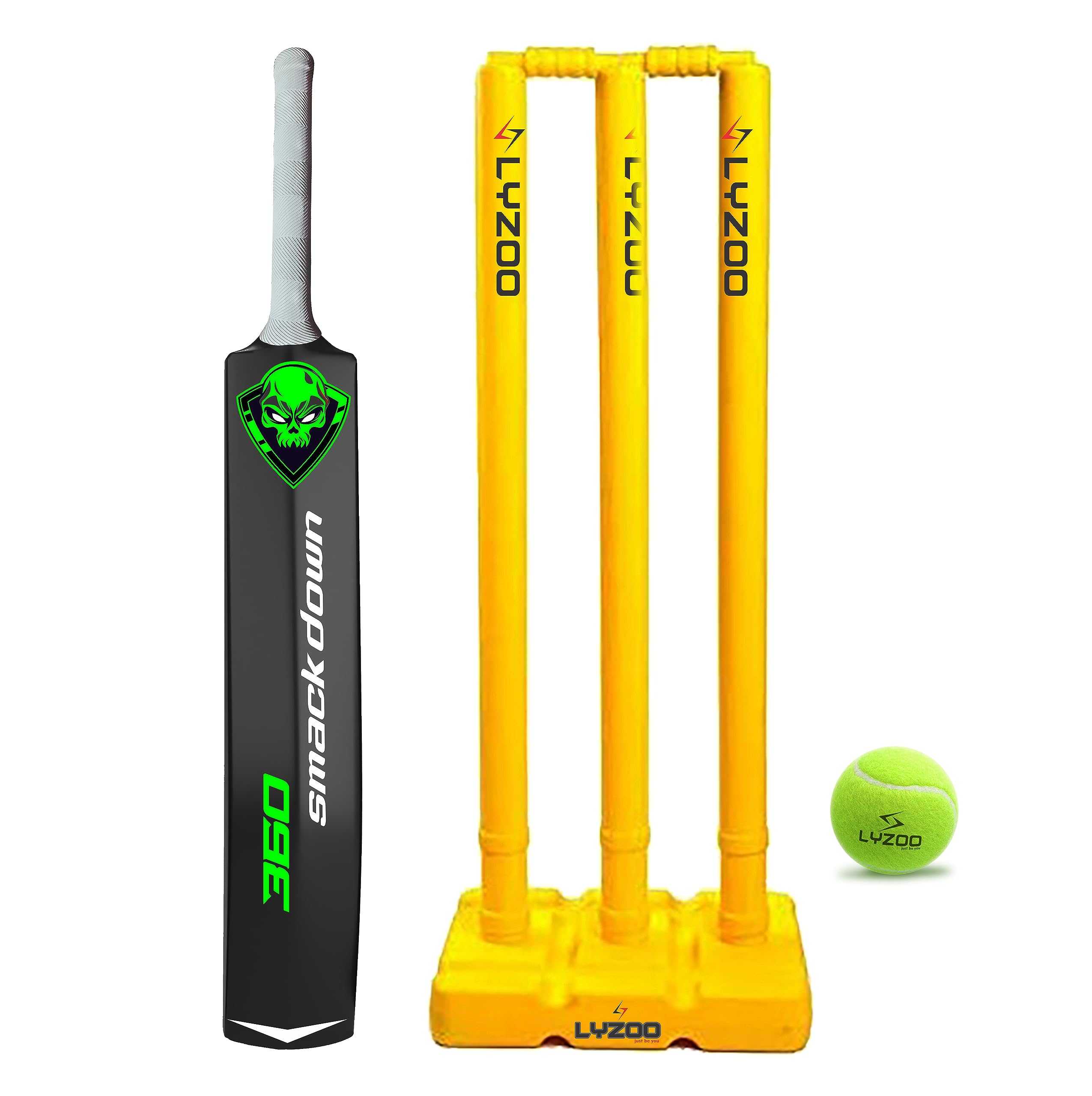 LYZOO Plastic Cricket bat with Stump Sets and 1pc Cricket Tennis Ball Hard PVC plastict bat, Heavy Duty plstic Stump Sets Full Size Cricket kit (B0CD86K6Z5) Amazon Price History, Amazon Price Tracker