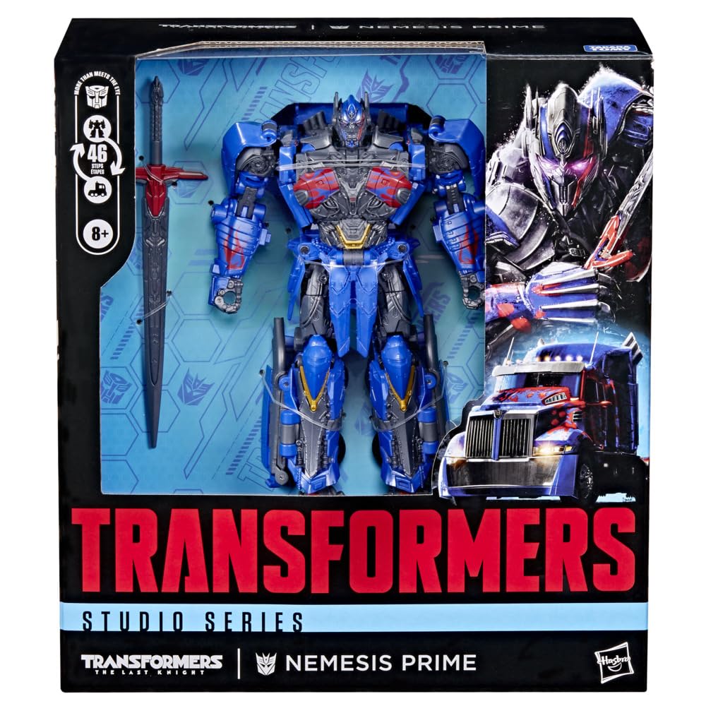Nemesis Prime klasy Leader z kolekcji Transformers Studio Series z filmu ""Transformers: Ostatni rycerz"", 21,5-centymetrowa przekształcająca się figurka, zabawkowe roboty dla dzieci w wieku od 8 lat