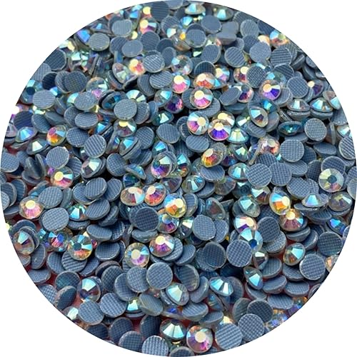 Hotfix - 5000 diamantes de imitación de cristal redondos SS10 de 0.110 in con parte trasera plana para manualidades, ropa, zapatos, camisas, tazas y