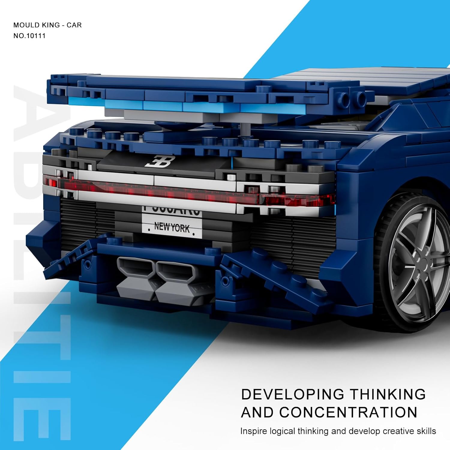 Mould King Car Building Sets, 1:12 Scale Sports Vehicle Model, 10111 Collectible Speed Champion Cars Building Kits, Build and Display Car Set for Adults Aged 14+ (1222 Pieces)