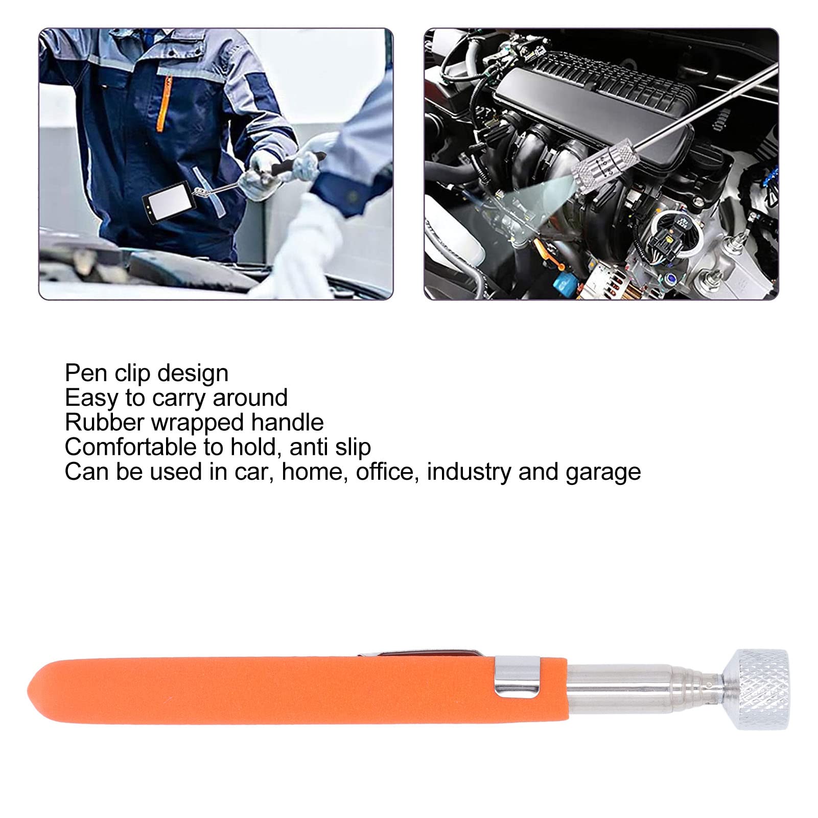 Auto FASBET Lot De 5 Aimants Télescopiques En Acier Inoxydable 1,5 LB Aimant Mecanique