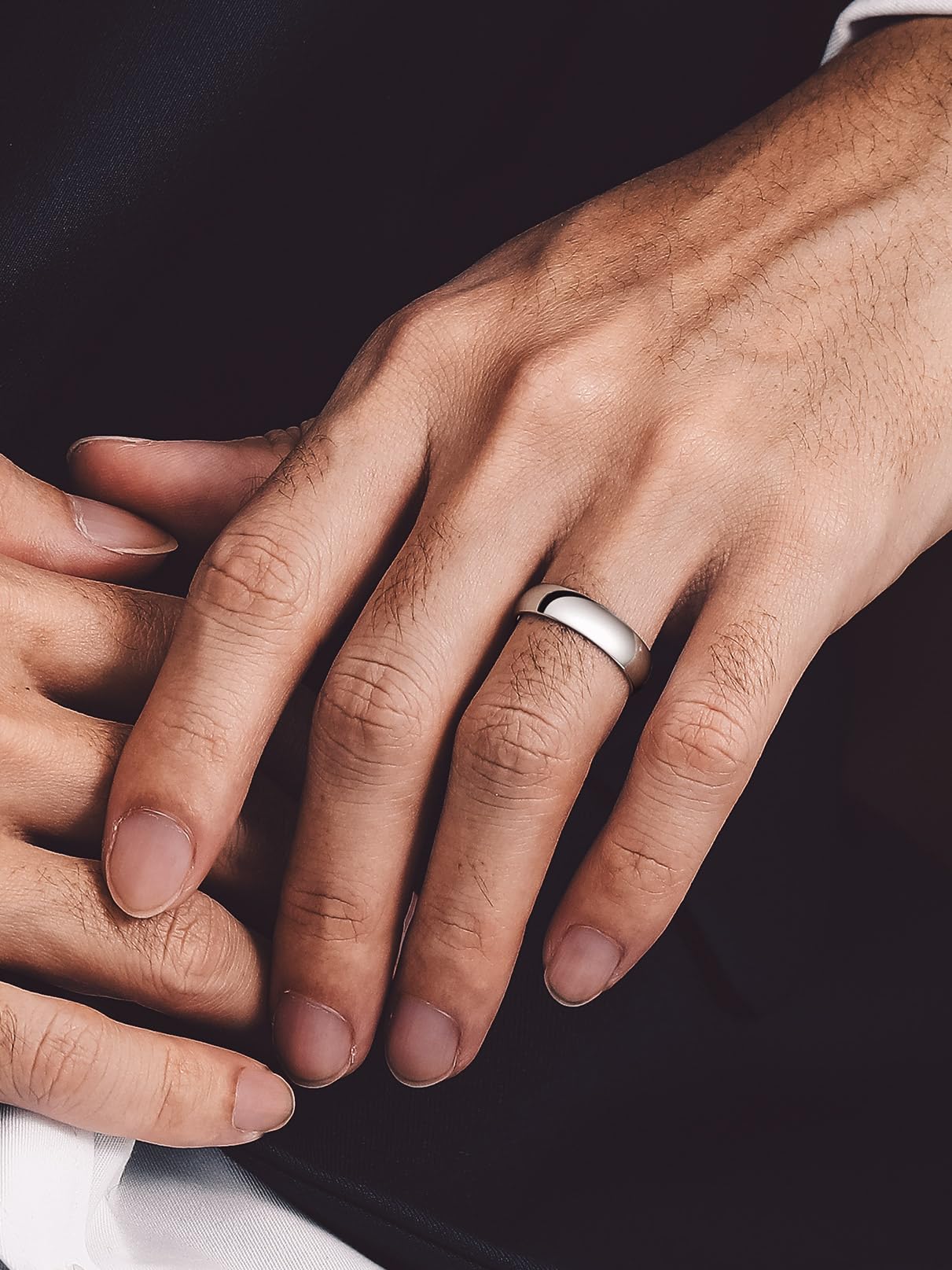 Bandmax Verlobungsring 925 Silber Ringe Damen Herren Ring Silber Ehering Trauringe 5mm breit Bandring Partnerring Silber Schmuck Ringgröße 47MM bis 67MM