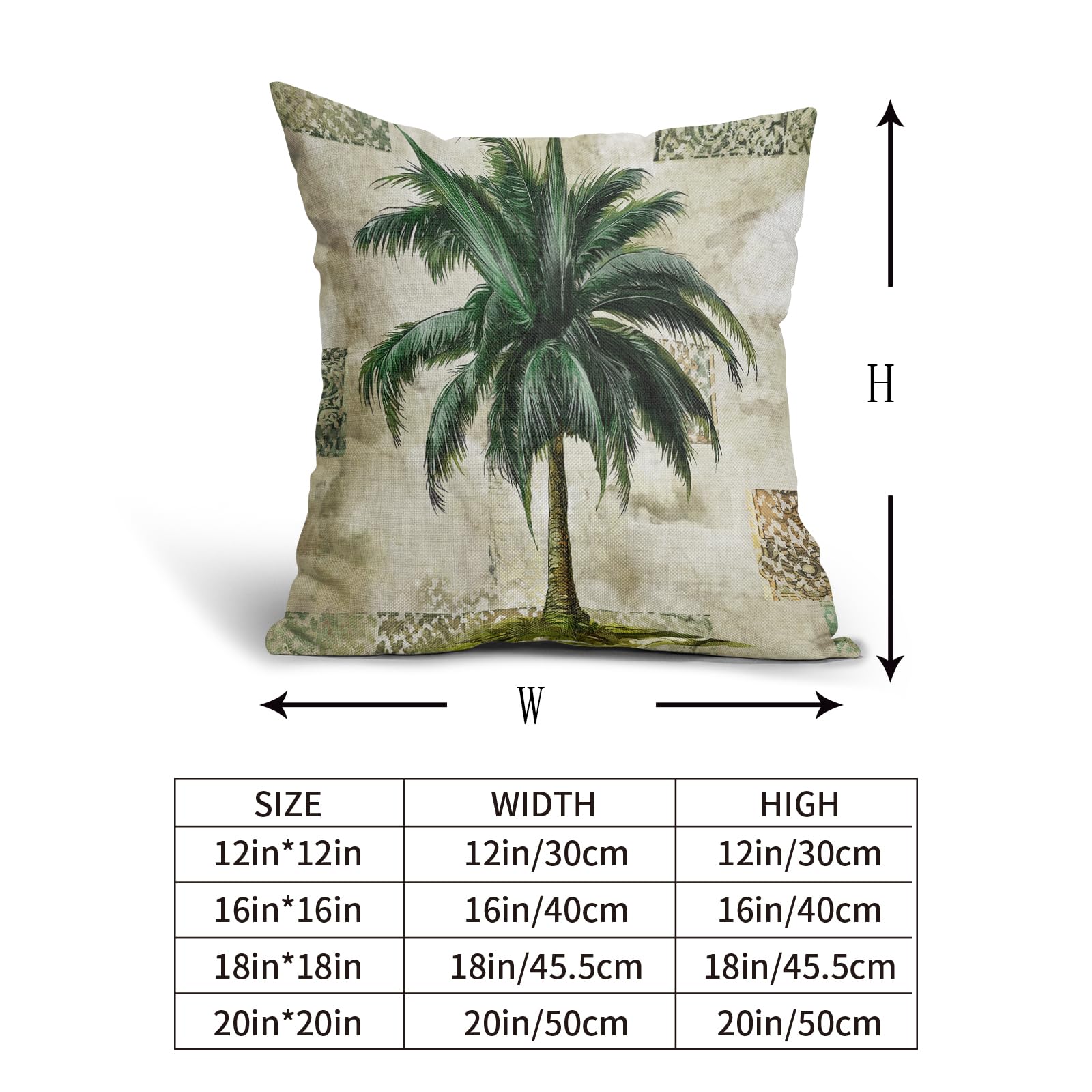 AGAYNA Lot De 2 Housses De Coussin Tropicales, 50,8 X 50,8 Cm