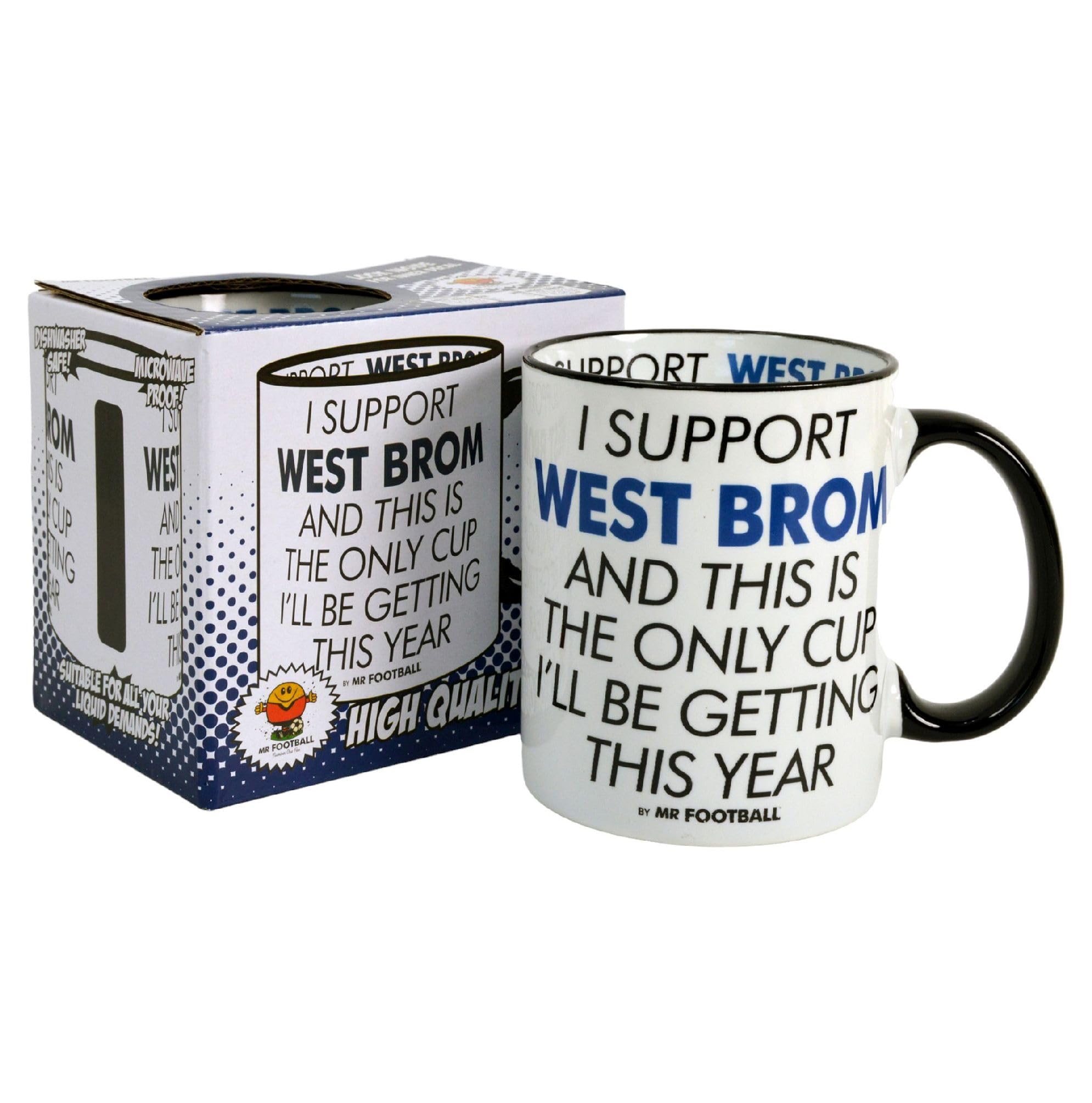 I Support West Brom and This is only Cup -Gift Boxed Mug Present idea for Fan Supporter