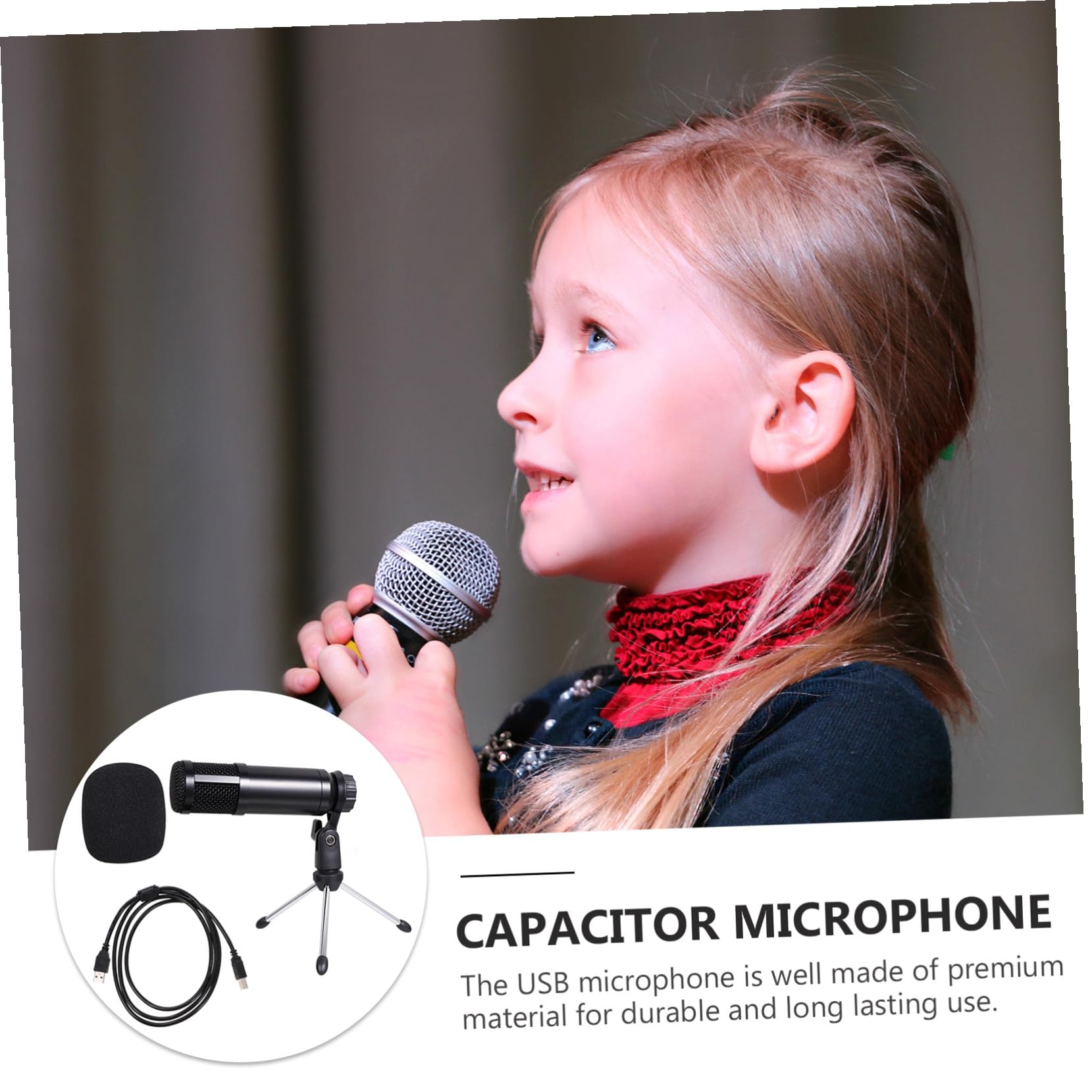 Toddmomy 1Satz USB Kondensatormikrofon für PC und Laptop mit Stativ Mehrzweckmikrofon für Live Übertragungen Podcasts und Gesang Installieren mit Erweitertem Frequenzgang