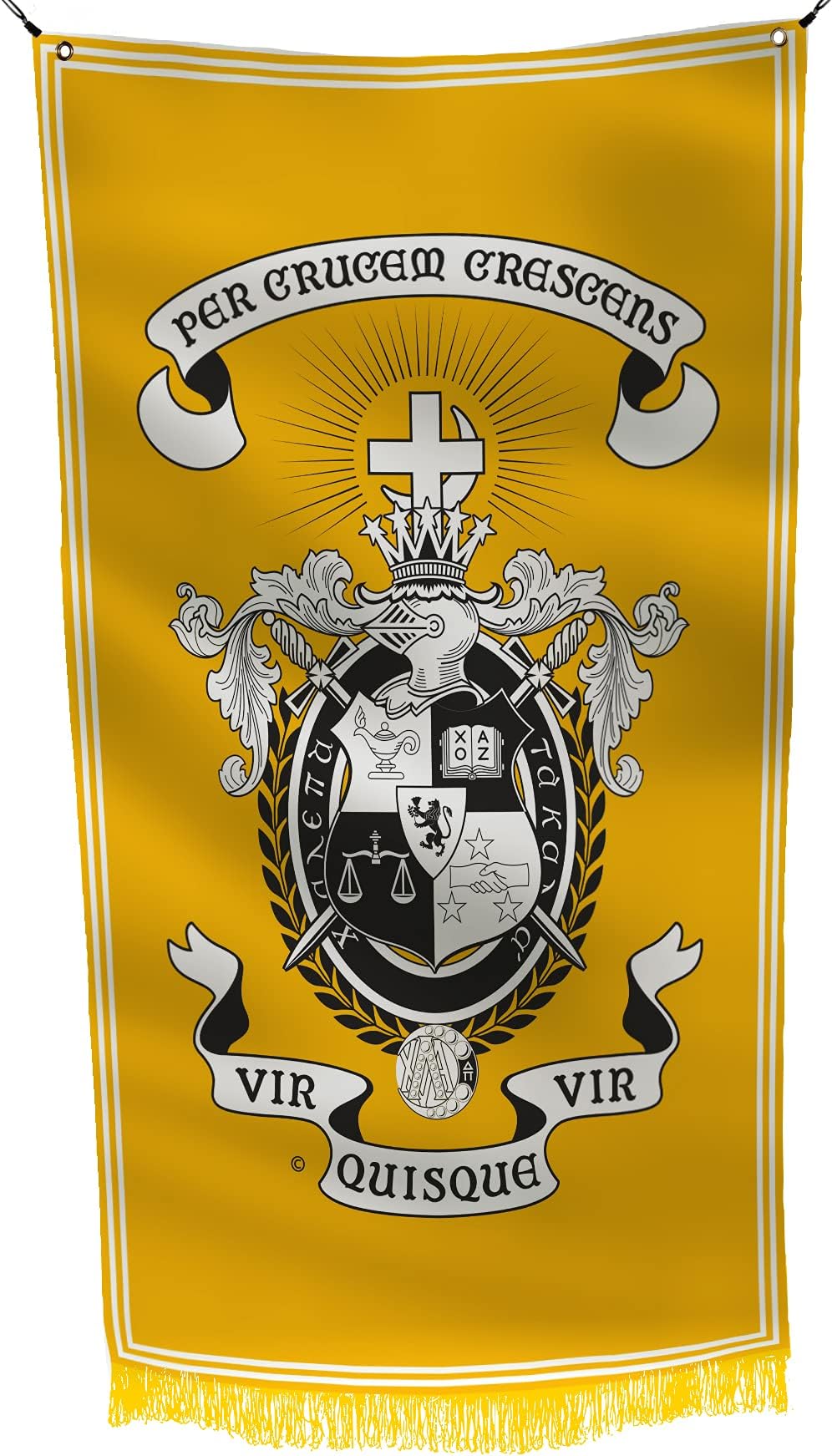 Lambda Chi Alpha Fraternity Greek Life Licensed Flag Banner Wall Decor Outdoor Indoor Decoration Brass Grommets Double Stitch (Lambda Chi Alpha # 3)
